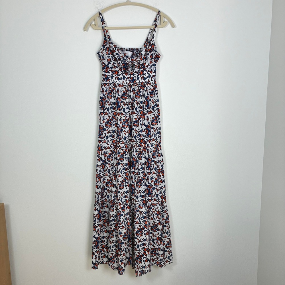 Xirena Lolita Maxi Dress Womens XS Cutout Amalfi Blue Sleeveless Sundress